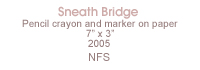 Sneath bridge pencil crayon drawing